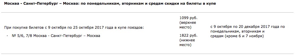 Из Москвы в Санкт-Петербург на поезде всего за 1099 рублей 2 Из Москвы в Санкт-Петербург на поезде всего за 1099 рублей