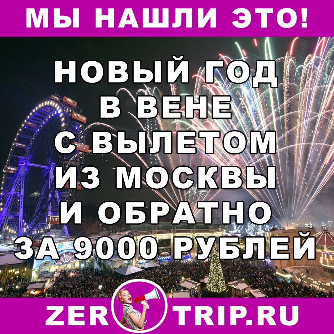 Новый год в Вене: авиабилеты из Москвы в Австрию и обратно за 9000 рублей