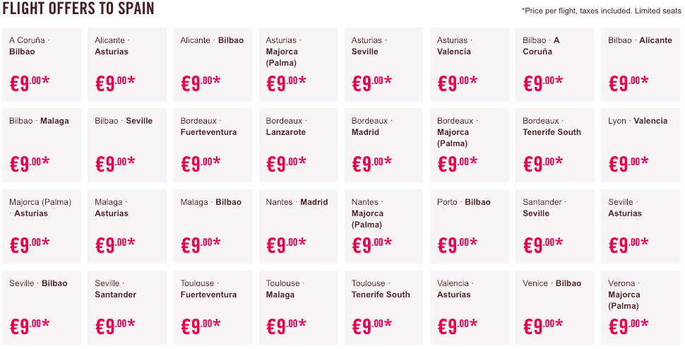Акция авиакомпании Volotea: билеты по Европе от 9€ 1