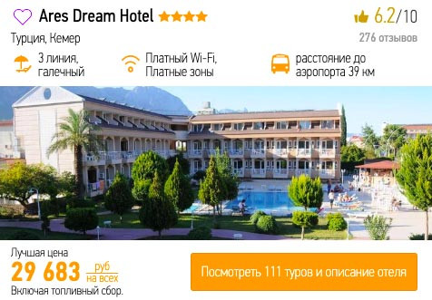 Тур в Турцию со "всё включено" из Питера за 14800₽