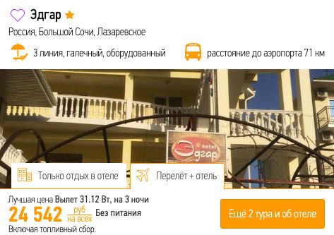 Тур в Сочи на Новый год 2020 из Уфы за 12000₽