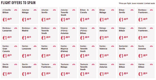 Акция авиакомпании Volotea: авиабилеты по Европе за €1