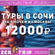 Туры в Сочи из Москвы за 12000 рублей